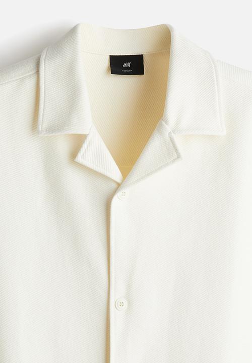 H&M - Loose fit brushed resort shirt - cream