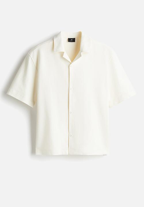 H&M - Loose fit brushed resort shirt - cream