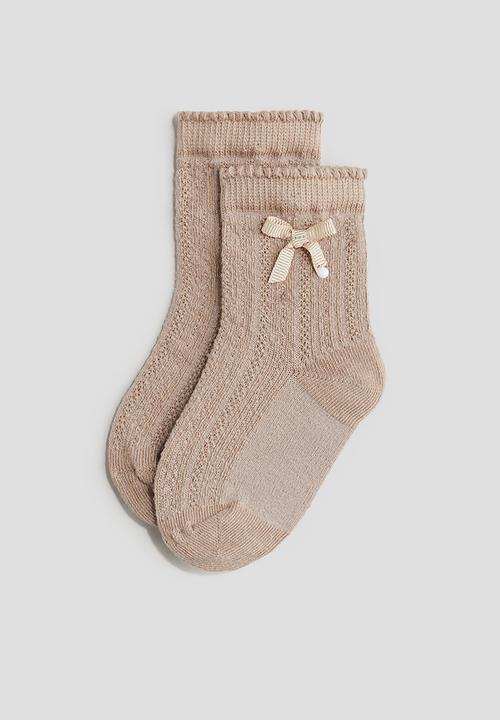 H&M - 4-Pack socks - beige/light blue 