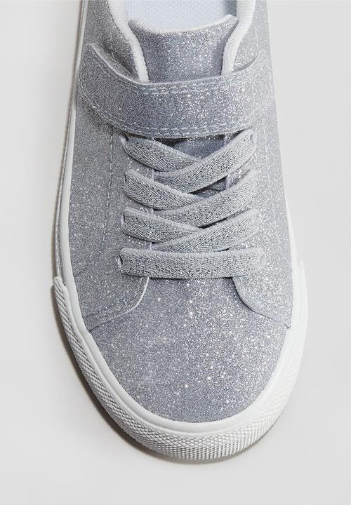 H&M - Glittery trainers - silver-coloured/glittery 