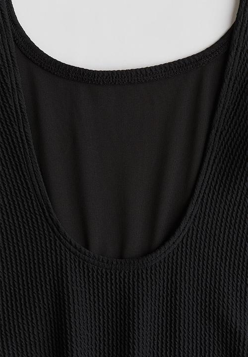 H&M - Ribbed swimsuit - black