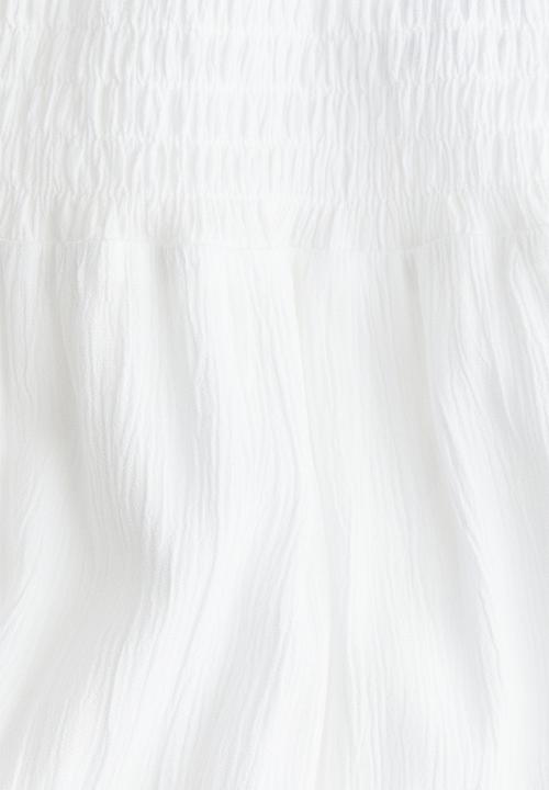 H&M - Smocked tiered skirt - white