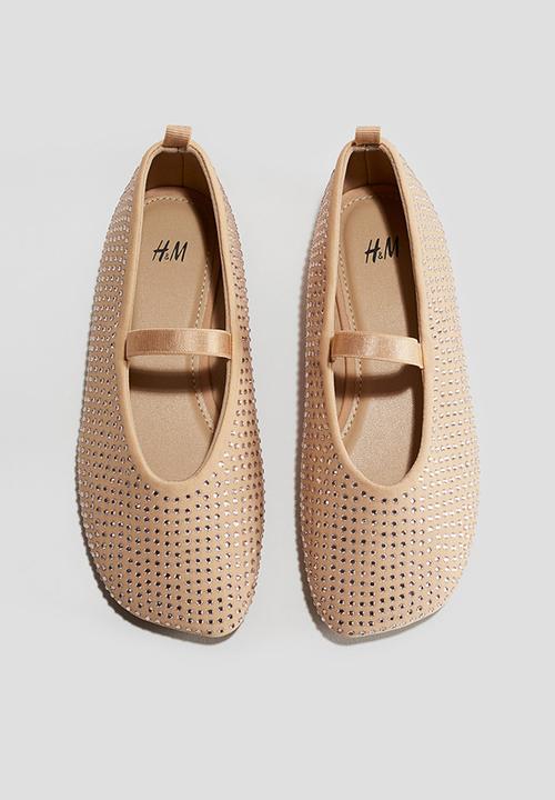 H&M - Embellished ballet pumps - beige