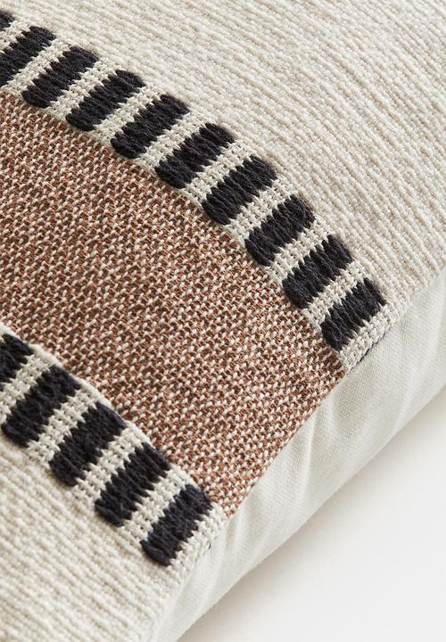 H&M - Patterned cushion cover - light beige patterned