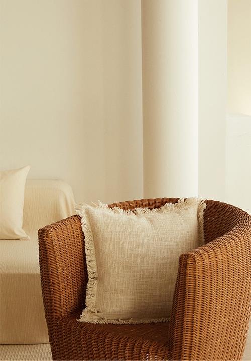 H&M - Slub weave cushion cover - beige