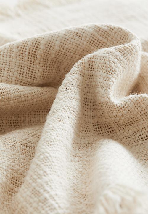 H&M - Slub weave cushion cover - beige