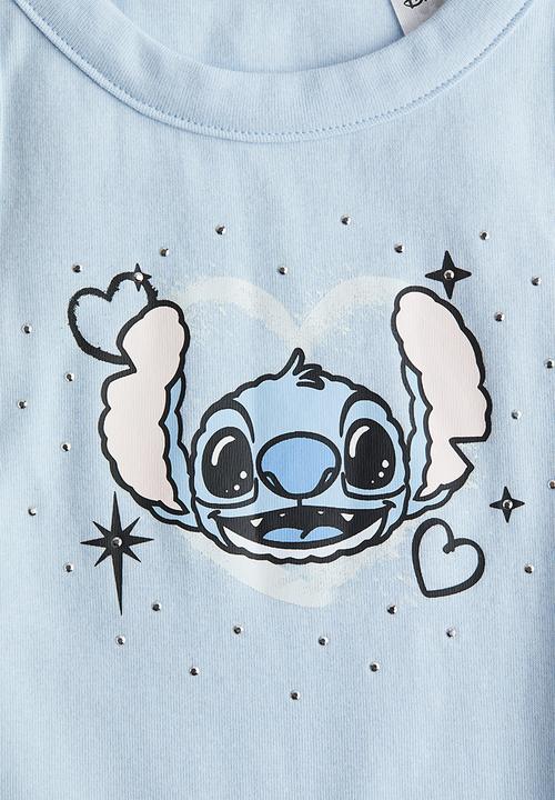H&M - Printed vest top - light blue/lilo & stitch 