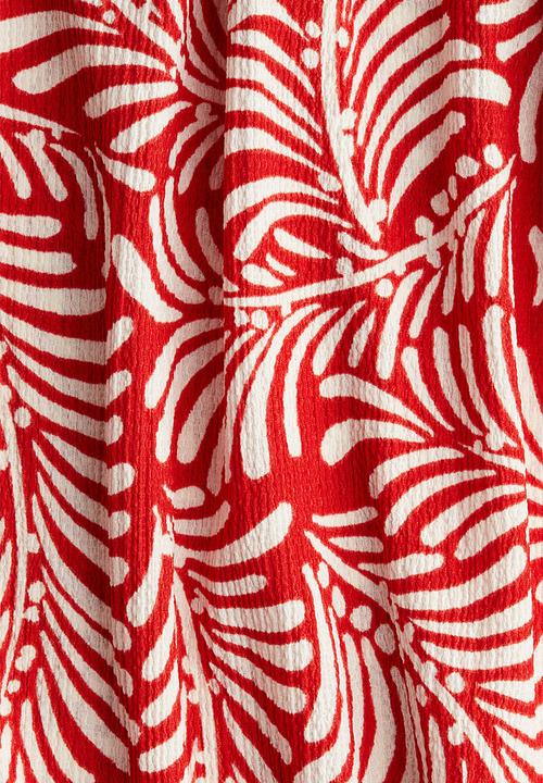 H&M - Smocked strappy dress - red patterned