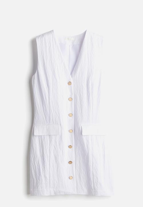 H&M - Button-front dress - white
