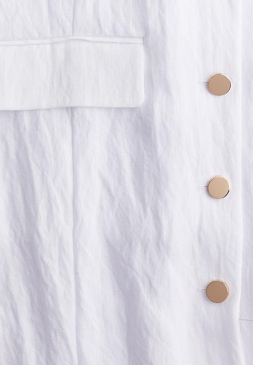 H&M - Button-front dress - white