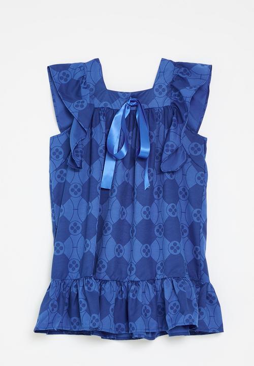Pop Candy - Frilled sleeve dress - blue