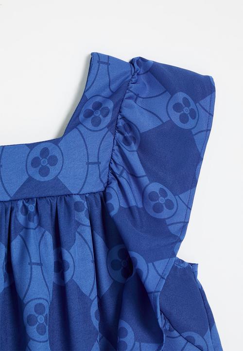 Pop Candy - Frilled sleeve dress - blue