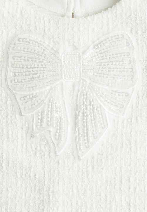 H&M - Bouclé-weave dress - white