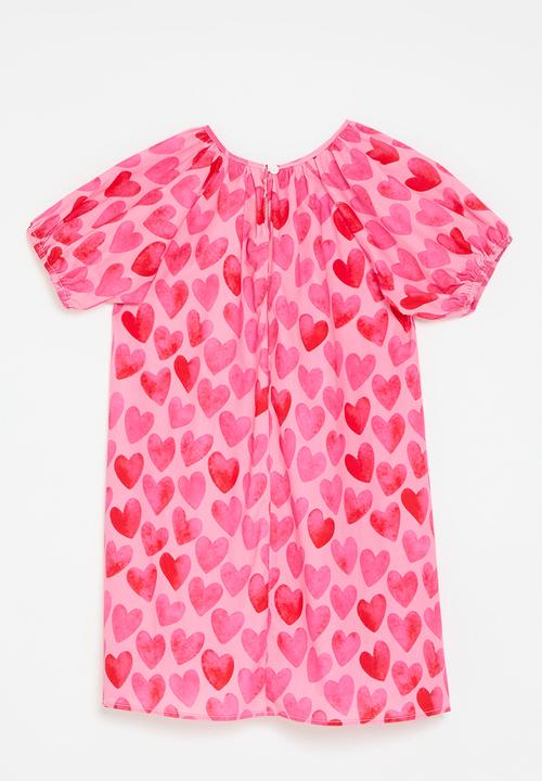 Pop Candy - Heart print dress - pink