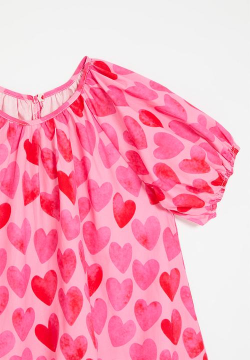Pop Candy - Heart print dress - pink