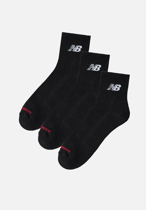 New Balance  - Everyday Quarter Sock 3Pk - Black