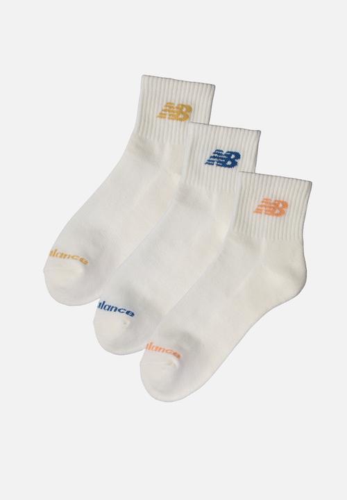 New Balance  - Everyday Quarter Sock 3Pk - White