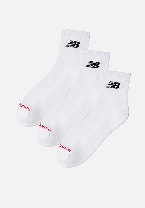 New Balance  - Everyday Quarter Sock 3Pk - White