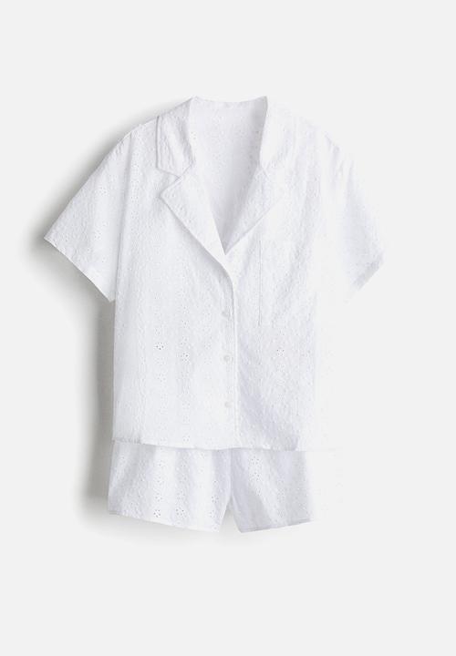 H&M - Broderie anglaise pyjamas - white
