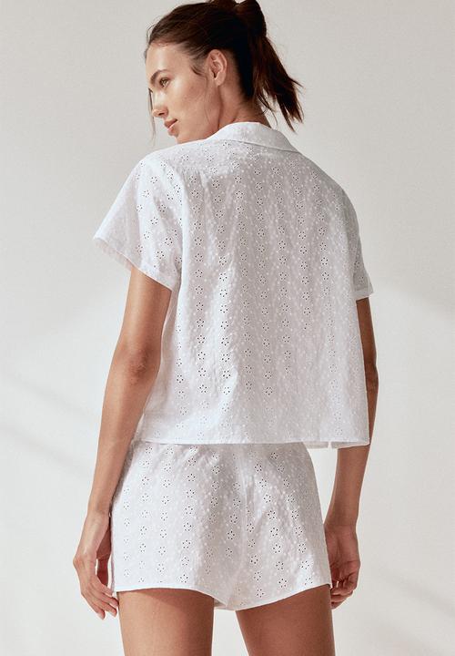 H&M - Broderie anglaise pyjamas - white