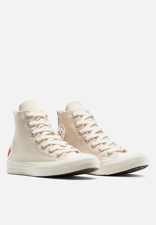 Converse - Chuck Taylor All Star Checkered Accents - Light Dune/Egret/Red