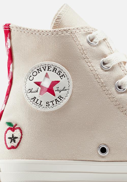 Converse - Chuck Taylor All Star Checkered Accents - Light Dune/Egret/Red