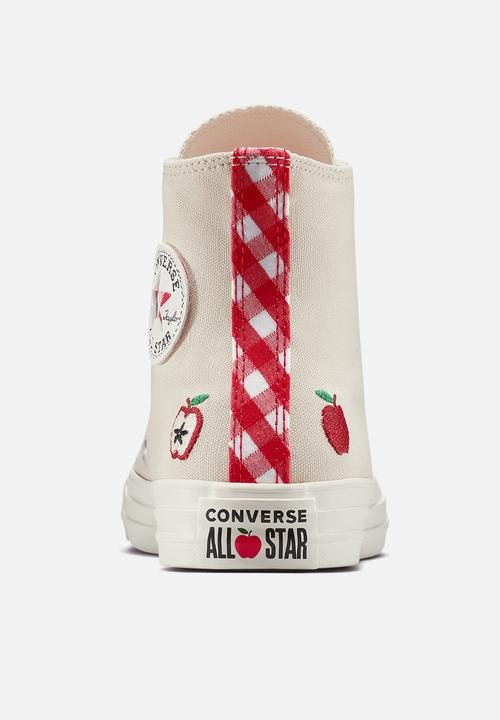 Converse - Chuck Taylor All Star Checkered Accents - Light Dune/Egret/Red