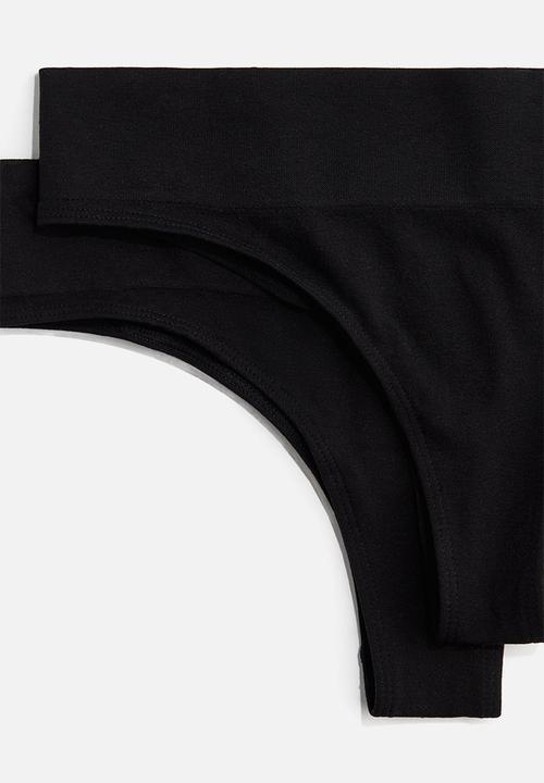 H&M - 2-Pack seamless brazilian briefs - black