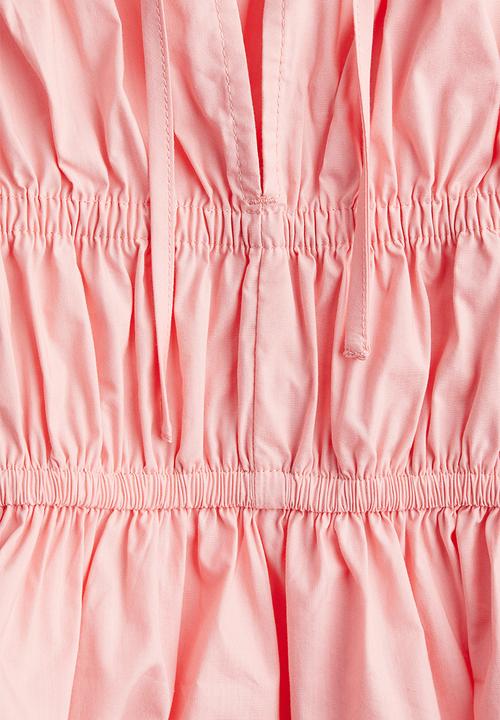 H&M - Puff-sleeved poplin blouse - light pink