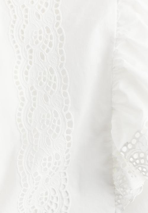 H&M - Broderie anglaise blouse - white
