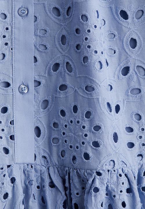 H&M - Broderie anglaise dress - light blue