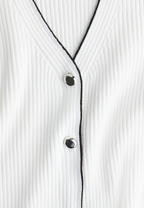 H&M - Rib-knit waistcoat - white