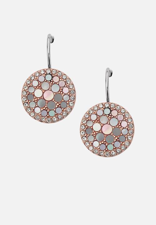 Fossil - Vintage Glitz Jf01737791 Earring - Rose Gold