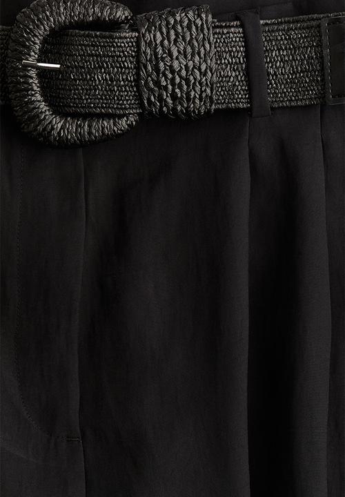 H&M - Belted shorts - black