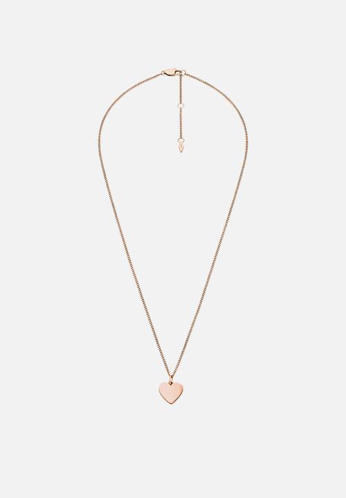 Fossil - Premium Jf03021791 Necklace - Rose Gold