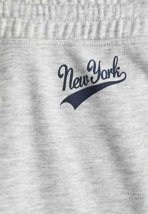 H&M - Flared joggers - light grey marl