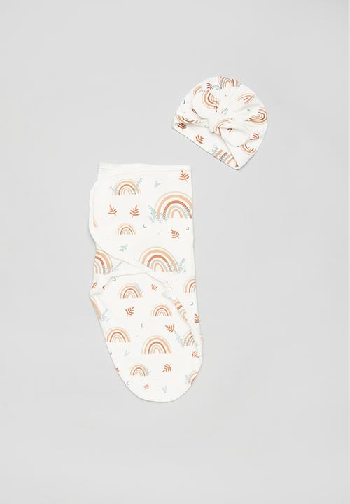 Pop Candy - Printed hat and swaddle set - multi