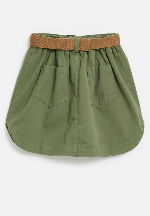 Pop Candy - Utility skirt - green
