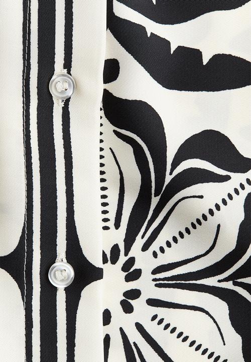 H&M - Twill shirt - white & black patterned