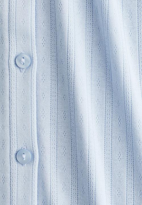 H&M - Pointelle jersey cardigan - light blue 