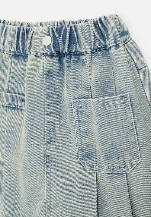 Pop Candy - Pleated denim skirt - blue