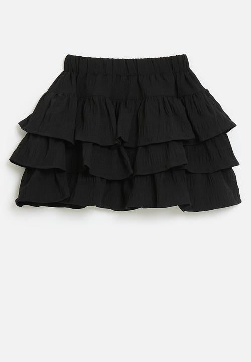 Pop Candy - Tiered skirt - black