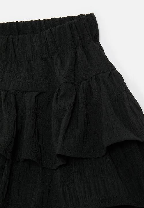 Pop Candy - Tiered skirt - black