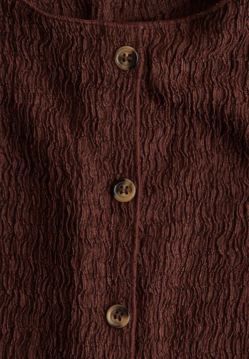 H&M - Textured jersey waistcoat - dark brown