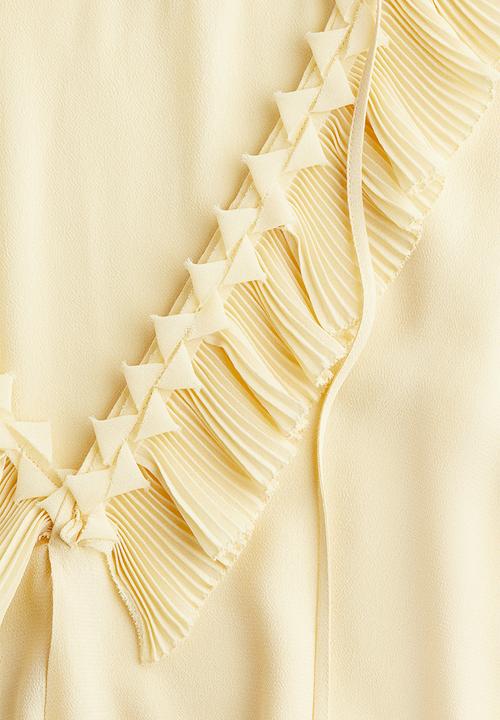 H&M - Ruffled tunic - pale yellow