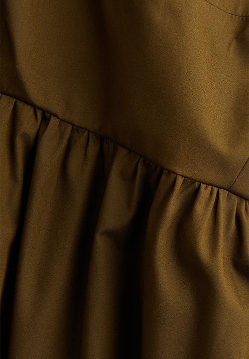H&M - Cotton maxi dress - dark khaki green