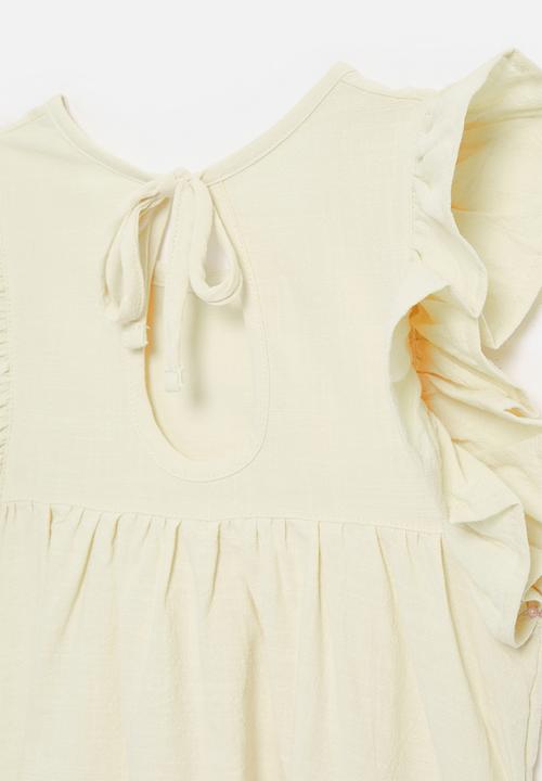 Pop Candy - Frilled sleeve dress - off white 