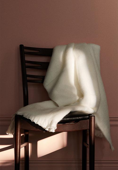 H&M - Brushed blanket - white