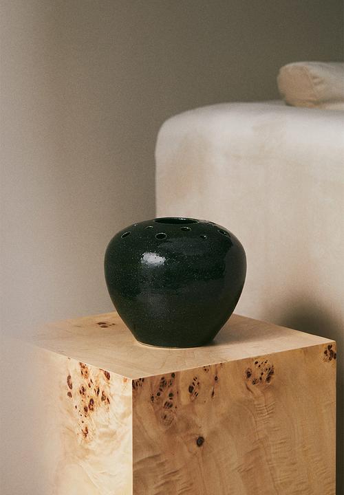 H&M - Ikebana stoneware vase - dark green