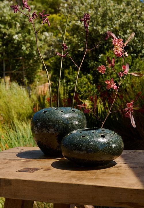 H&M - Ikebana stoneware vase - dark green